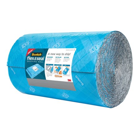 SCOTCH Flex and Seal Shipping Roll, 15" x 50 ft., Blue/Gray FS-1550